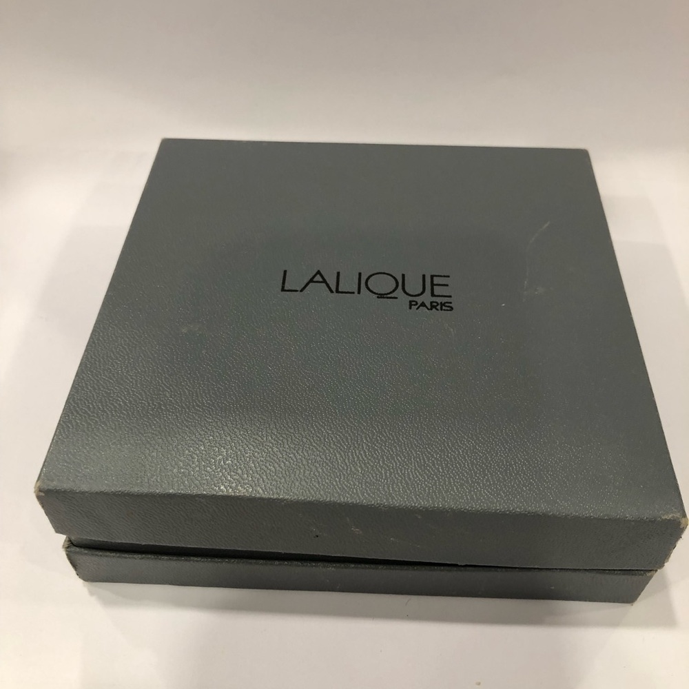 Lalique Vintage Rare 2 FLEURS PERFUME Crystal BOTTLE Signed Original Box - Picture 3 of 15